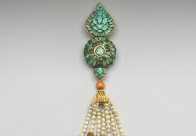 图片[2]-Gold pendant with turquoise inlay, Qianlong reign (1736-1795), Qing dynasty-China Archive